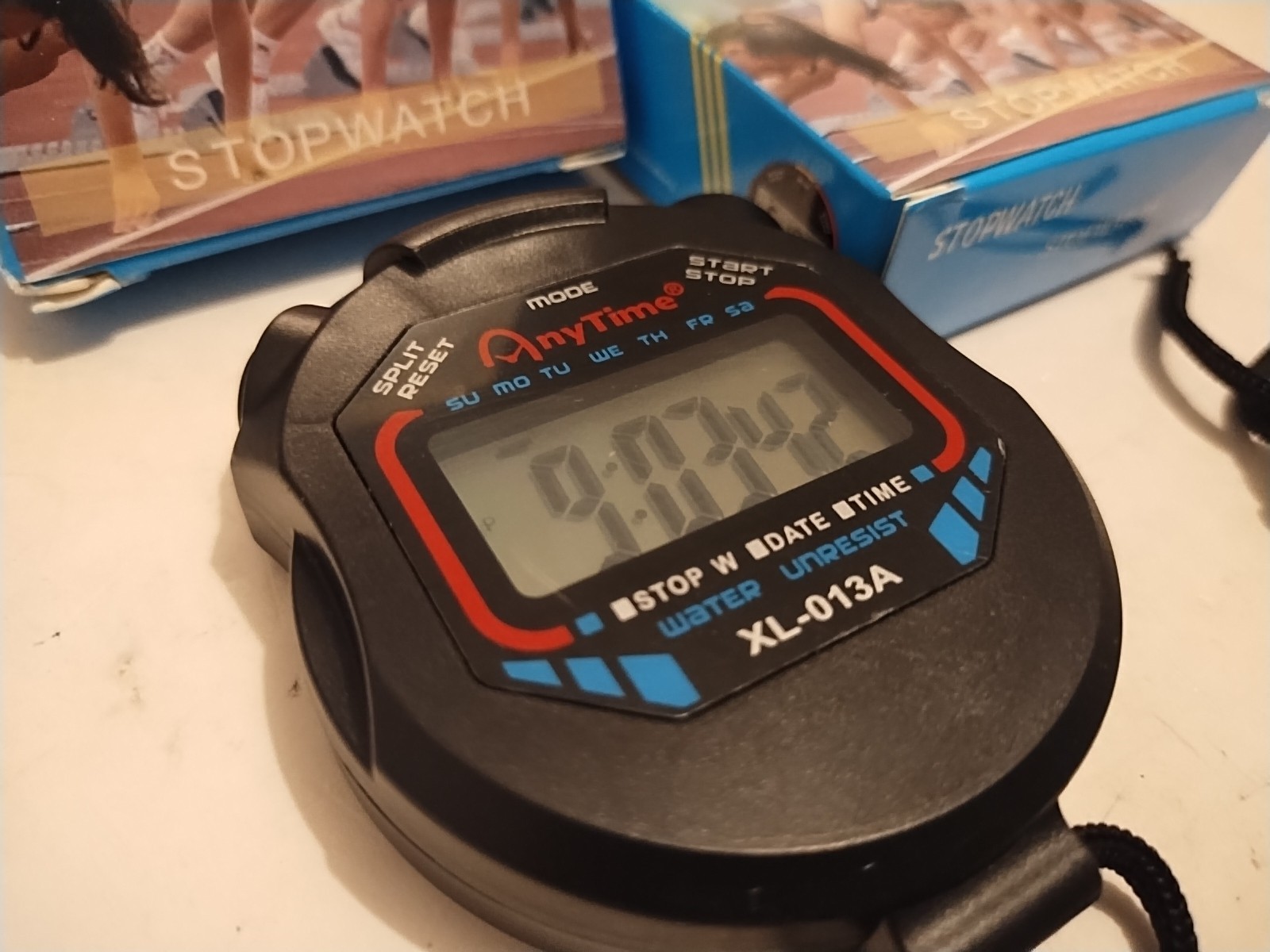 Multi-functional Handheld Anytime Sports Black Stopwatch (Lot of 2)