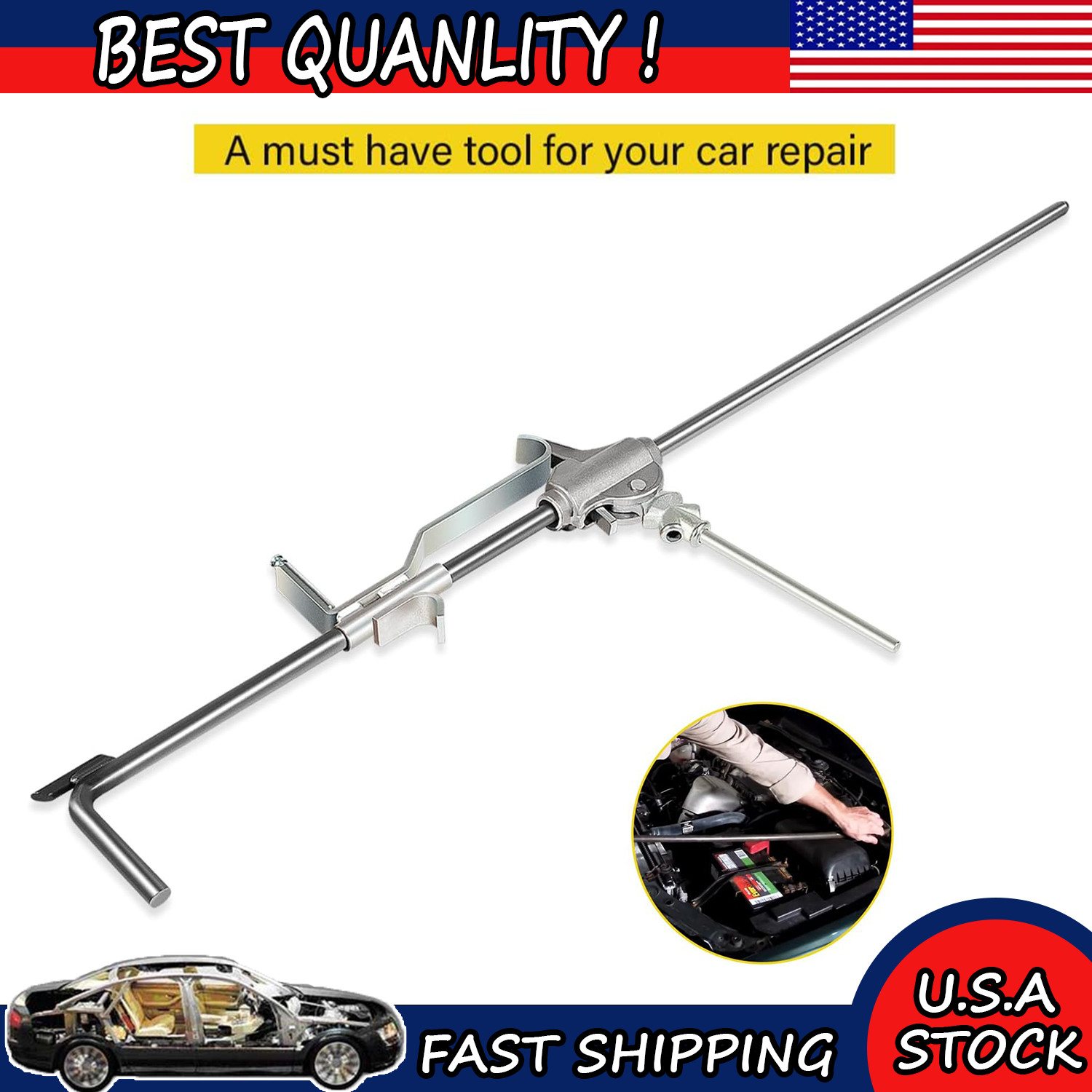 For Monkey-On-A-Stick Friction Jack Set 77043 Versatile Auto Body Repair Tool
