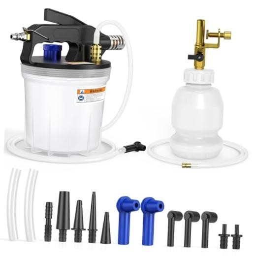 Brake Bleeder Kit, Pneumatic Brake Fluid Bleeder Kit, One Person Operation