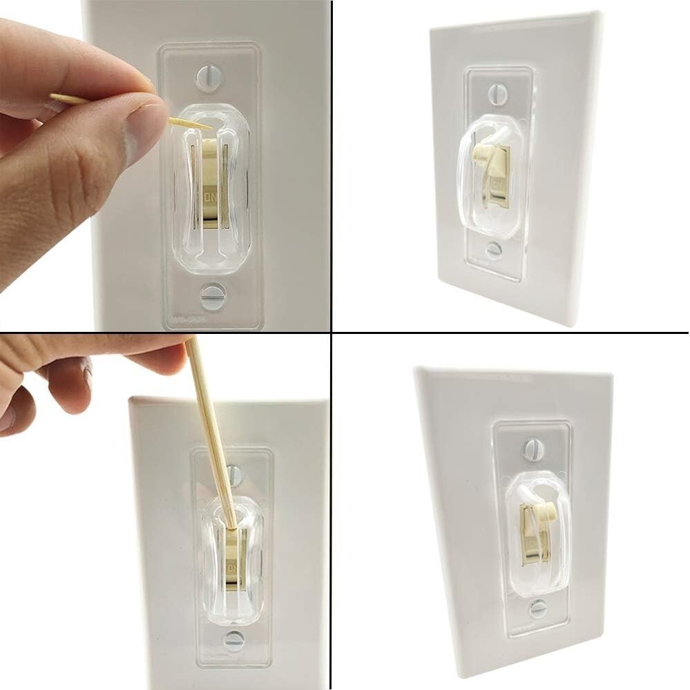 6-Pack Light Switch Locks – Childproof Cover Guards