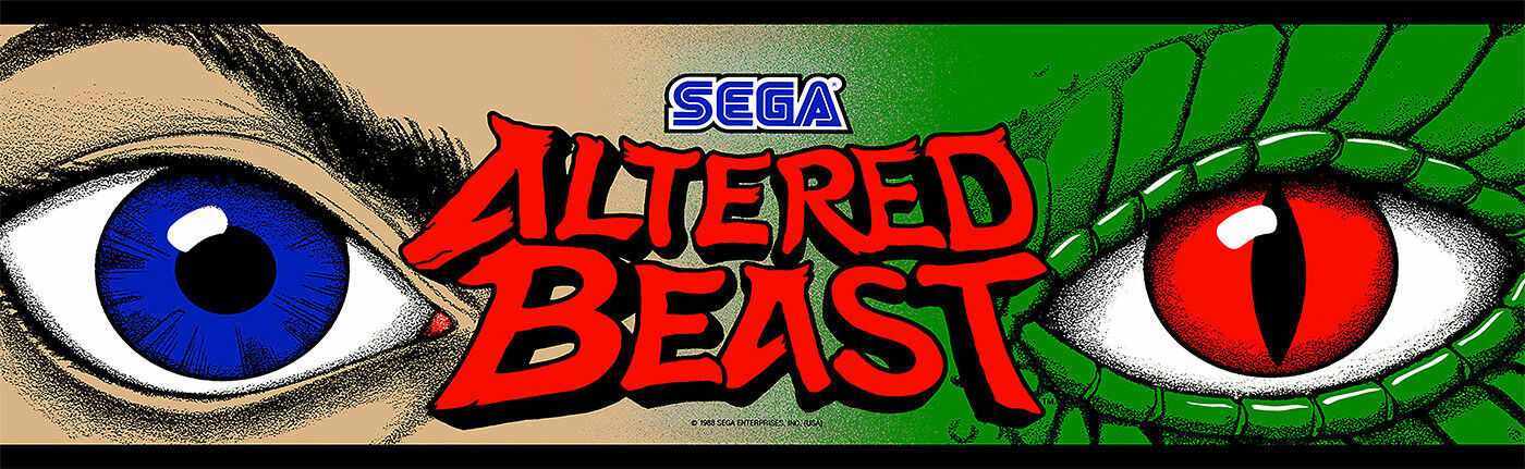 Altered Beast Arcade Marquee For Reproduction Header/Backlit Sign