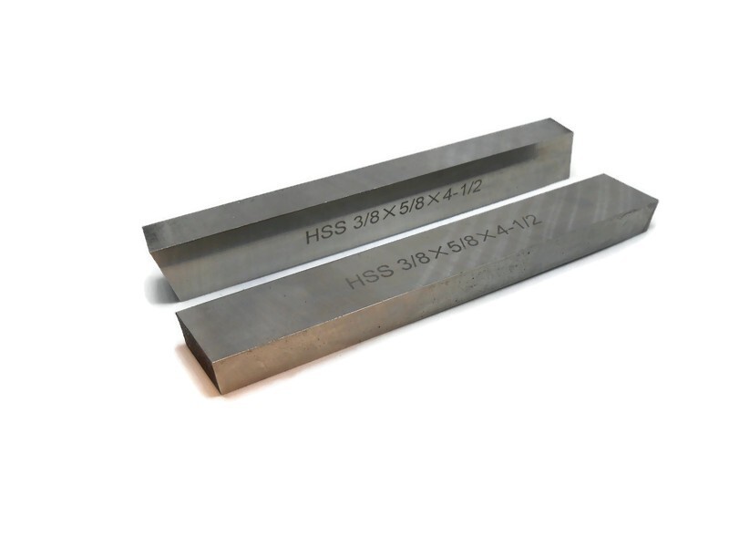 3/8" x 5/8" x 4-1/2" High Speed Steel Rectangular Tool Bits 2 Pieces Lot