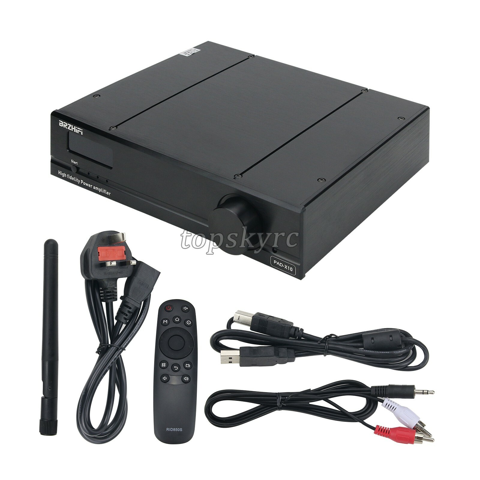 BRZHIFI X10 High Fidelity Power Amplifier 2x300W Bluetooth 5.0 DAC Treble Bass