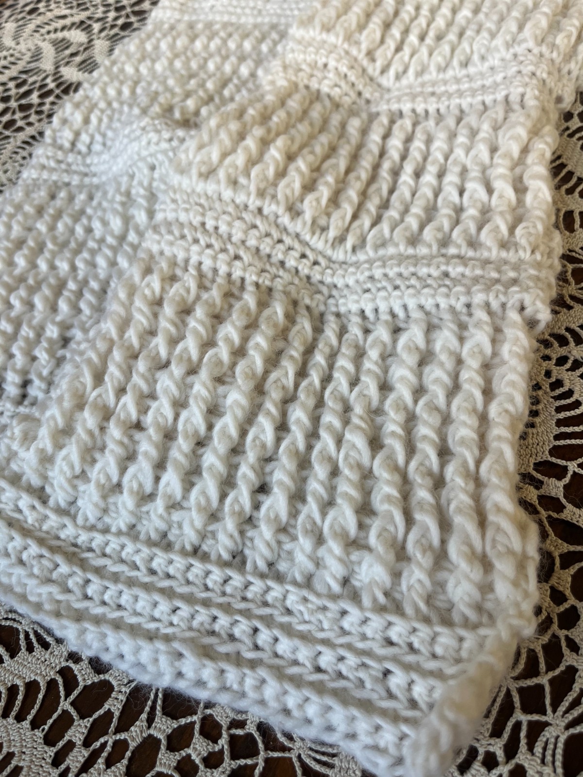 Handmade Hat & Scarf Set – Hand Crocheted, Wool-Ease (One Size)