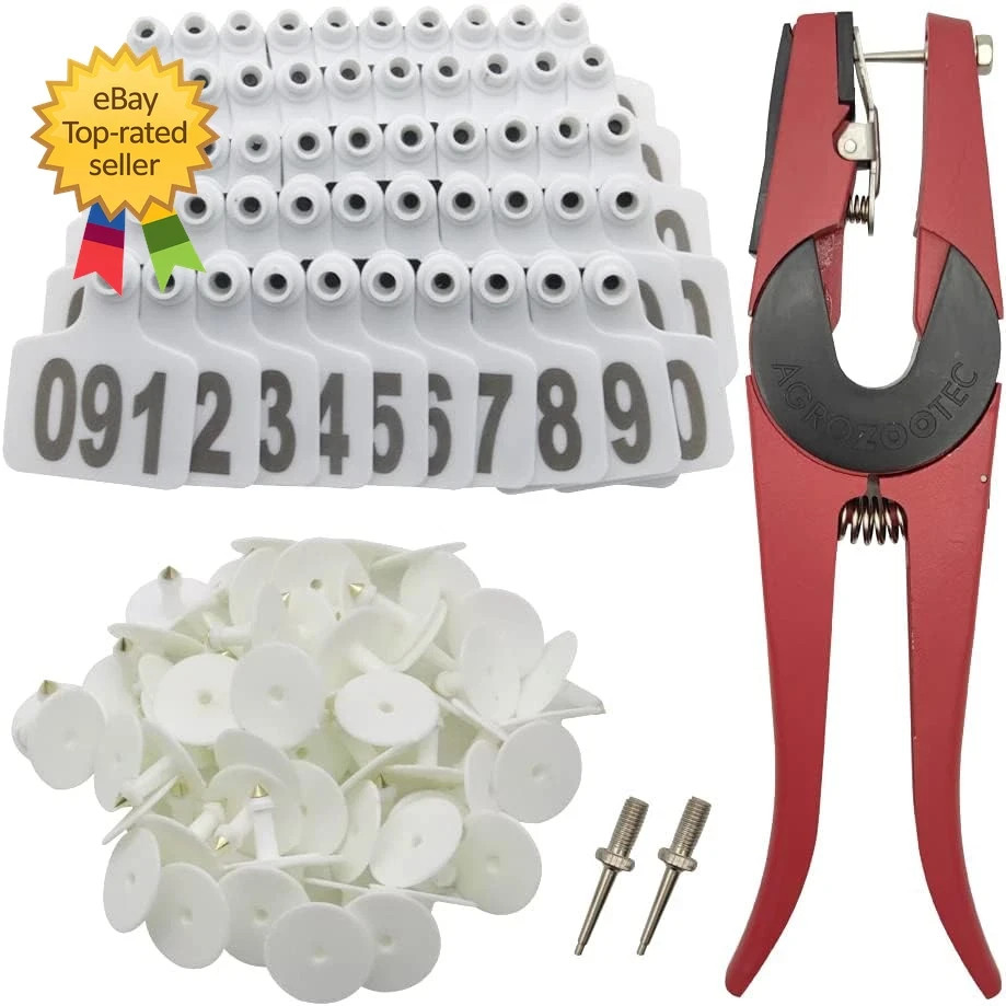 Cattle Ear Tags Number Plastic Livestock Animal Tag for Cows Ear Tag Kit