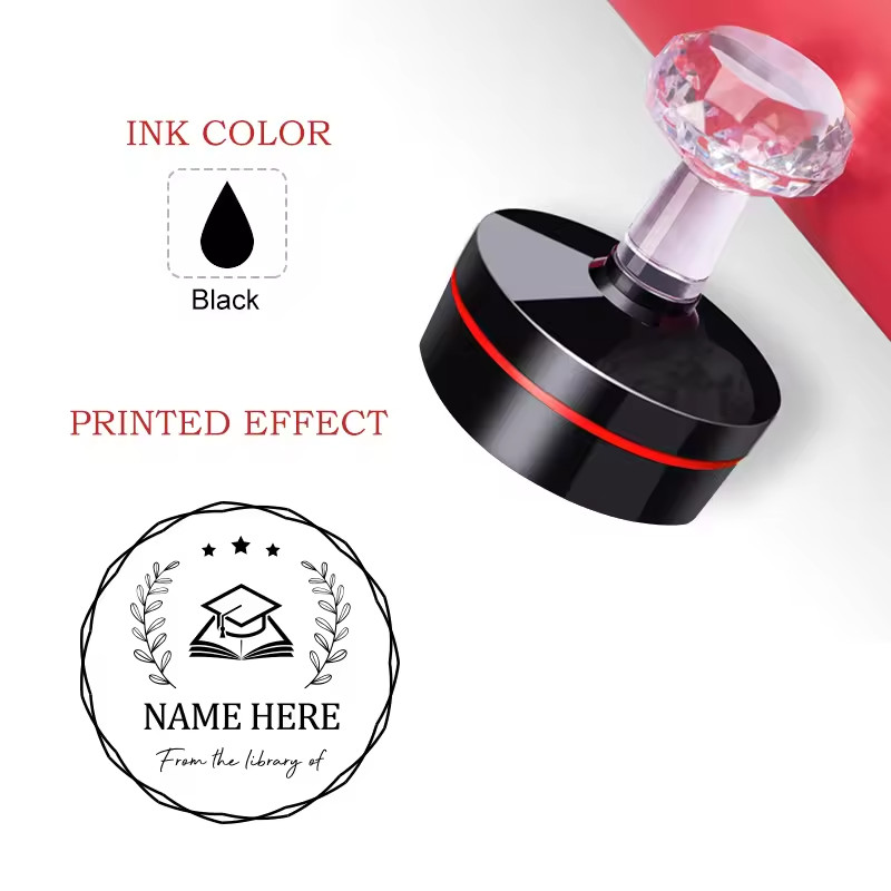 Personalized Rubber Stamp Custom Logo Name Self Inking Business Stamp