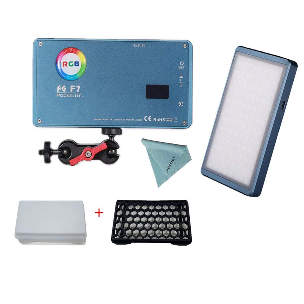 Falcon Eyes F7 12W RGB Led Video Light,Portable Photography Light with Honeyc...