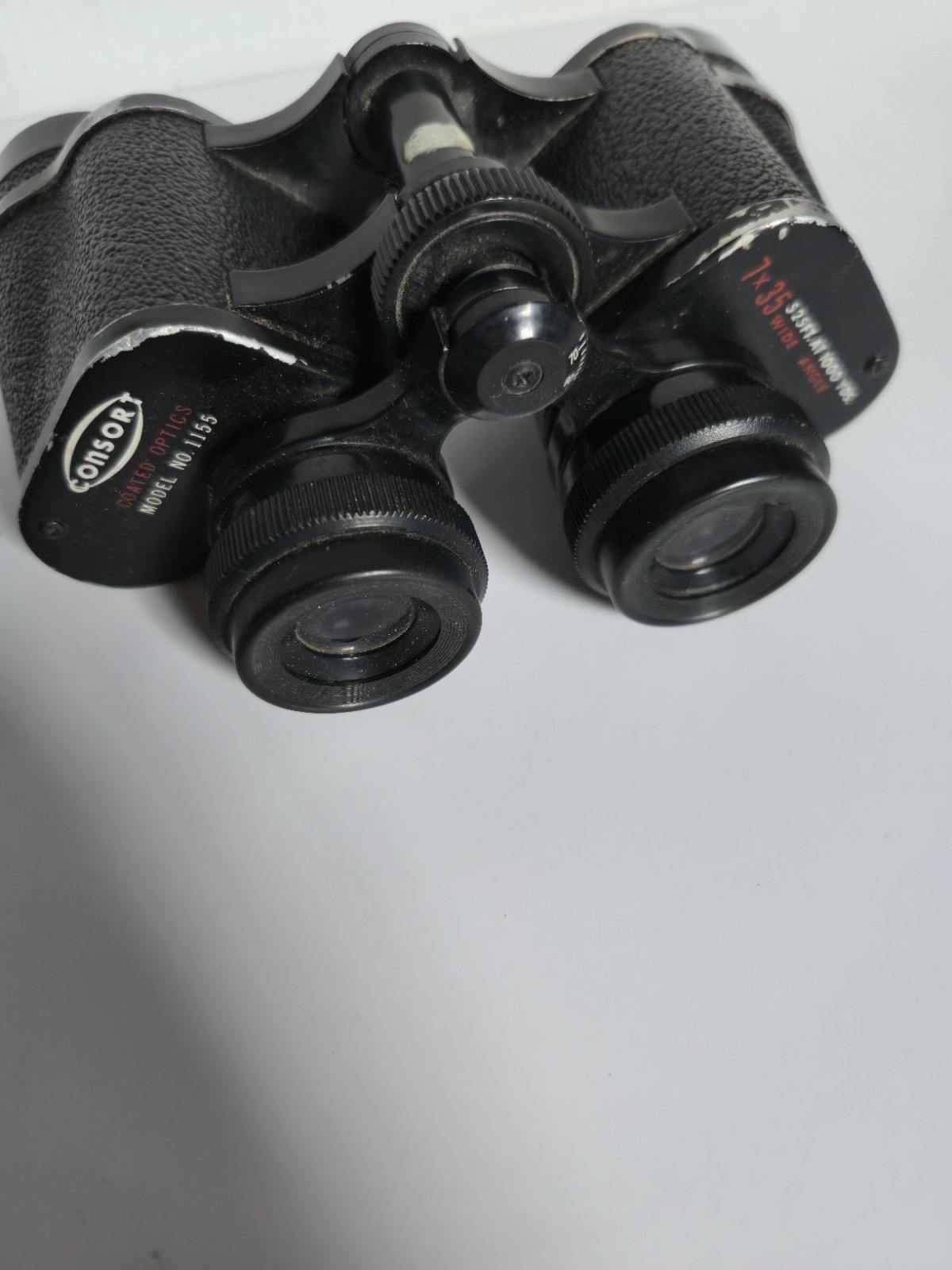 Consort Model No. 1155 7x35 Wide Angle Vintage binoculars. No Lens Caps Or Case.