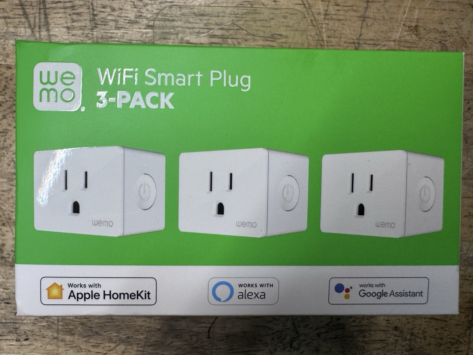 WeMo WiFi Smart Plug 3-Pack Type A App-Controlled HomeKit Alexa Google Assistant