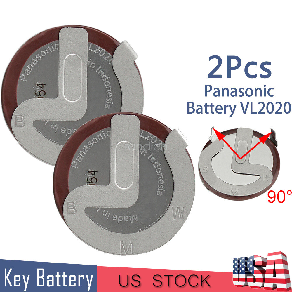 2Pcs Rechargeable Battery VL2020 for BMW E39 E46 E60 E90 E92 Car Key Remote Fob