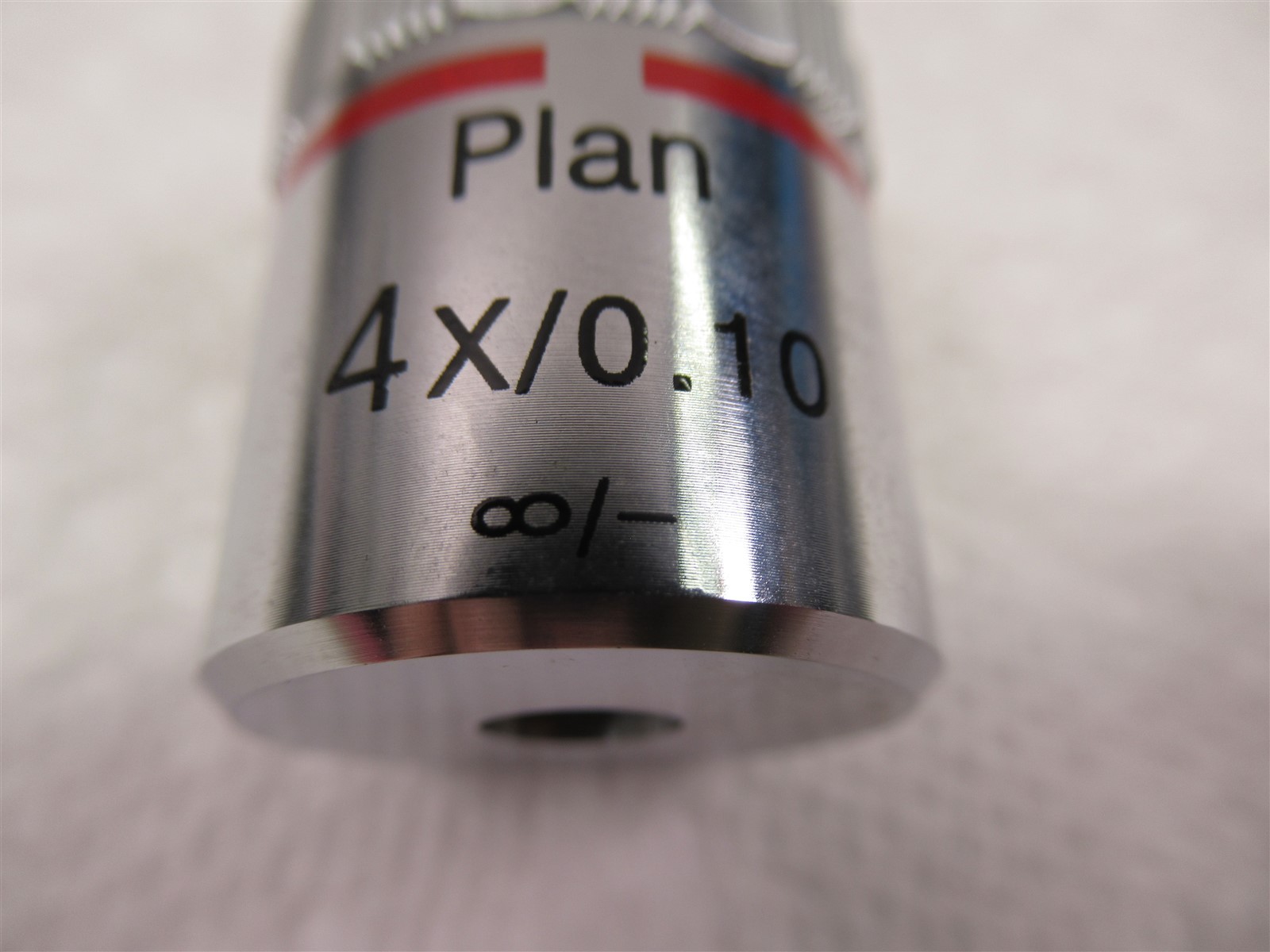 Micros Austria 4x Microscope Objective Lens 0.10 Plan Infinity Corrected
