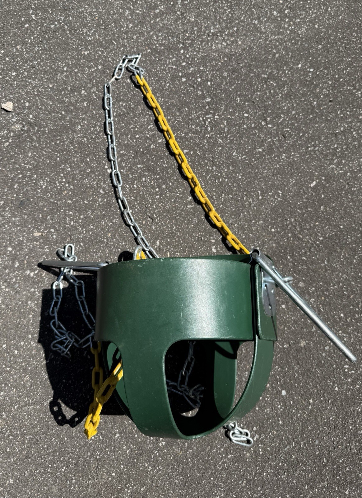Baby Swing Outdoor Heavy Duty Toddler Swing Set Bucket Seat Green