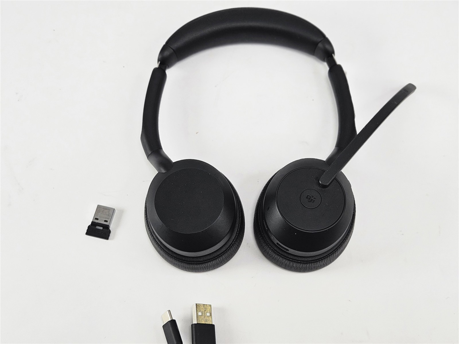 Jabra Evolve2 55 Stereo Wireless PC Headset HSC170W Bluetooth Dongle & Cable