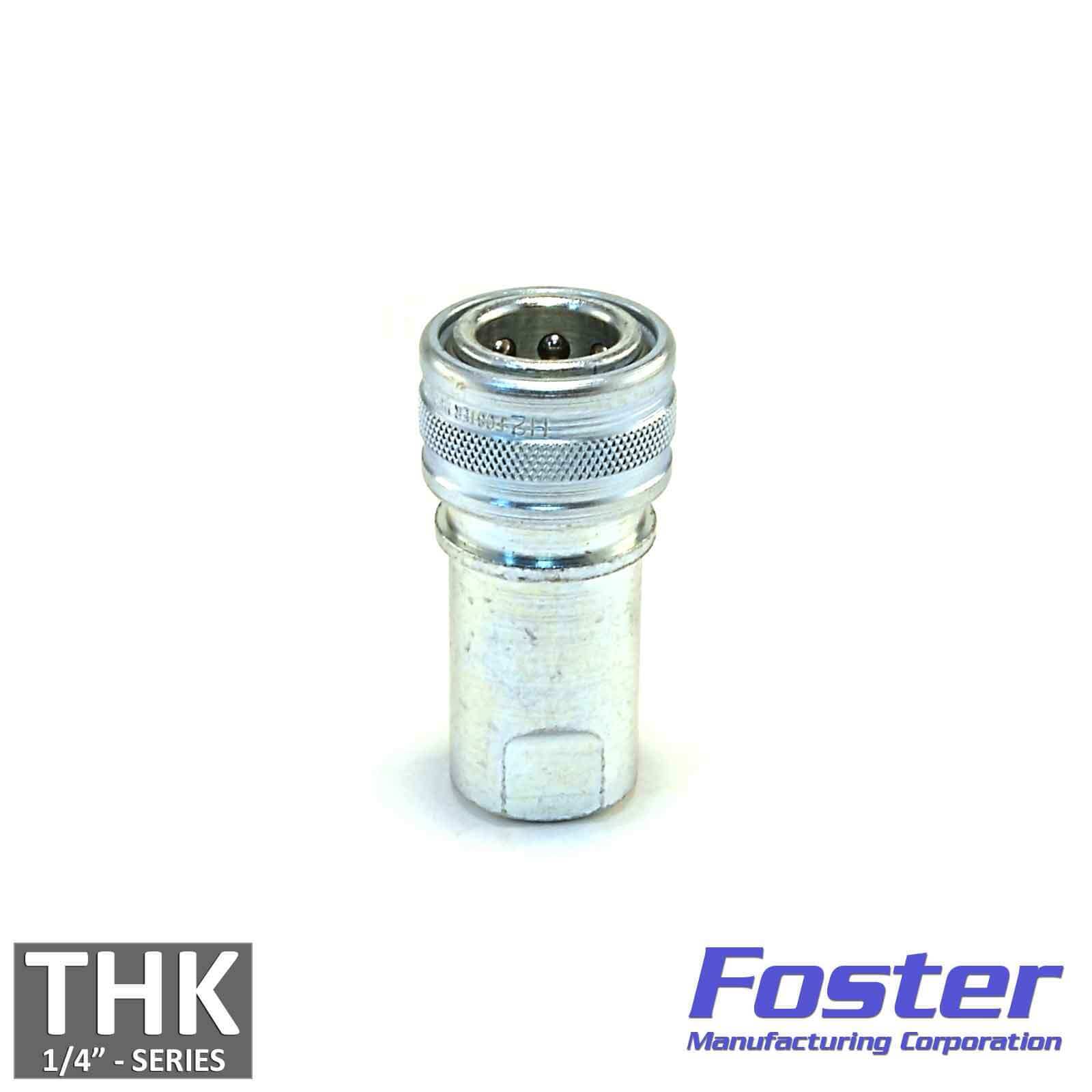 Foster FHK Series 1/4" H2S Steel ISO B Hydraulic Quick Connect Coupler Plug USA
