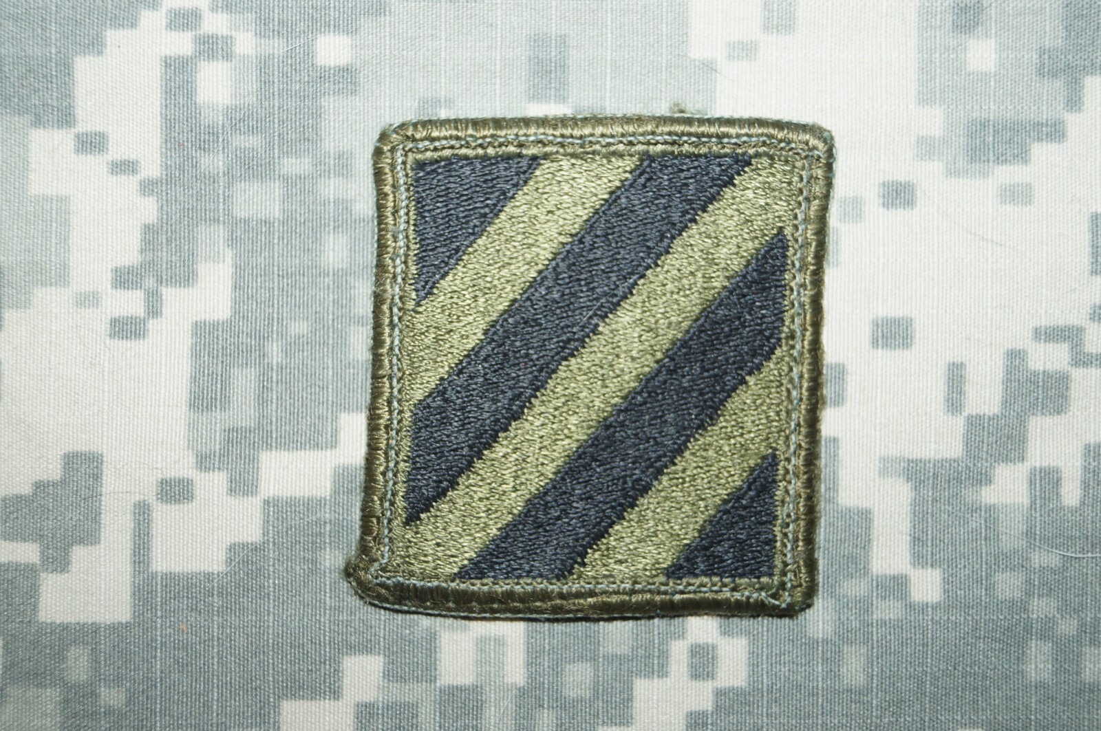 Military Patch US Army 3rd Infantry Division BDU OD Green Subdued