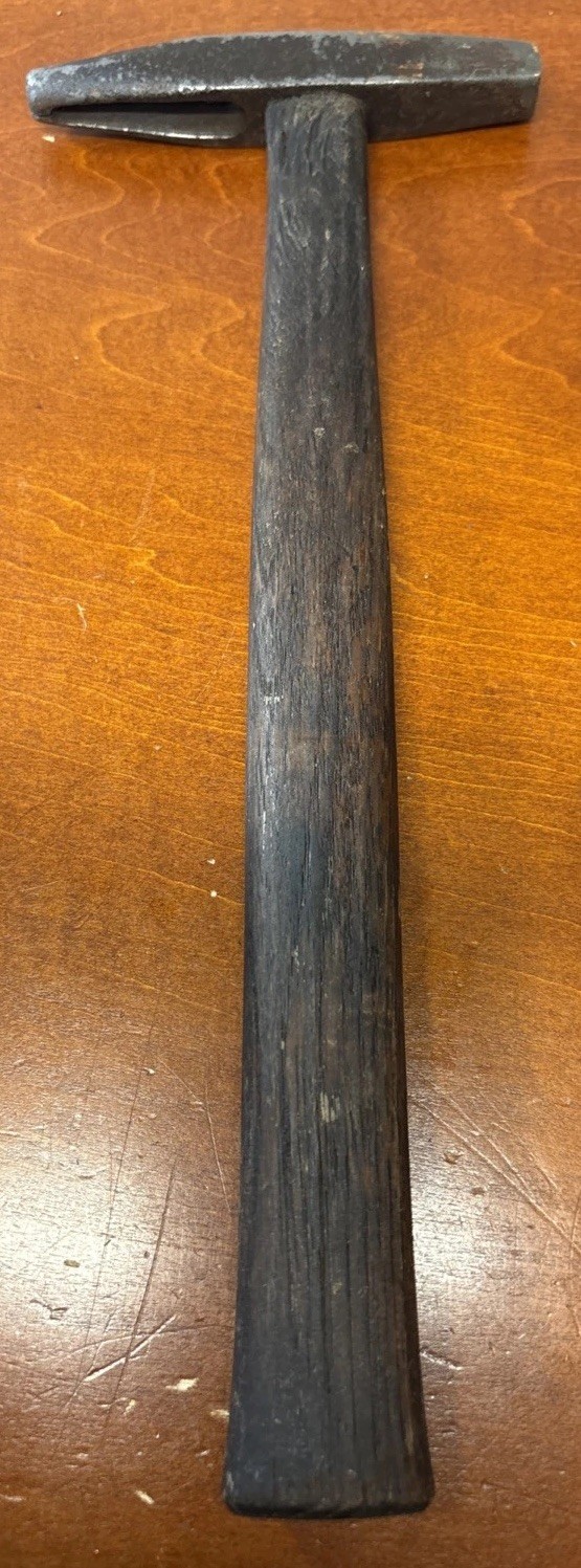 Antique VTG Tack Hammer Blacksmith Hammer Wood Handle & Steel Head Great Tool