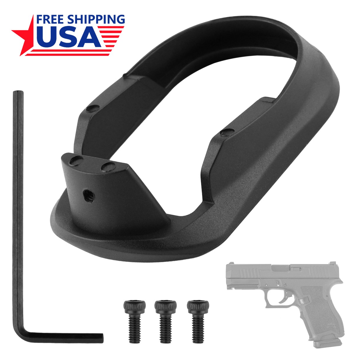 Flared Magwell For PSA Dagger Compact - Carbon Reinforced Nylon - Black