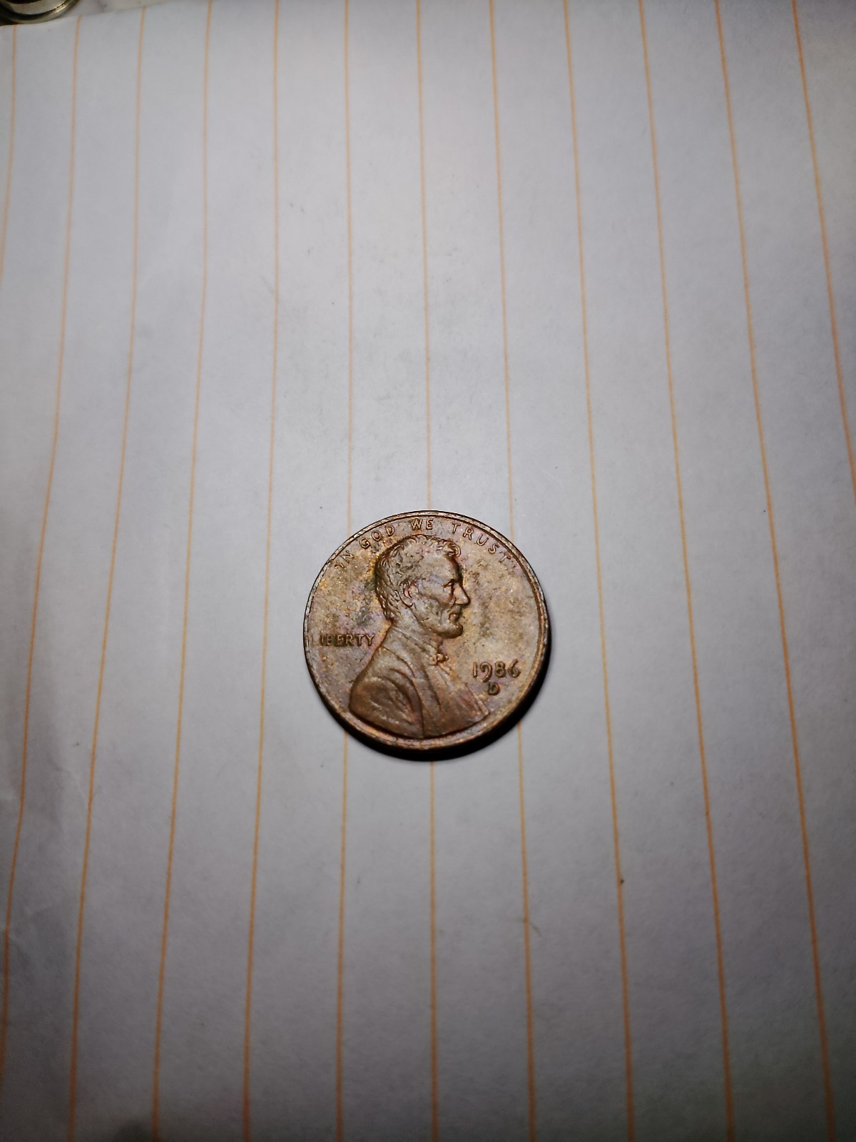 1986D penny with DDO 011