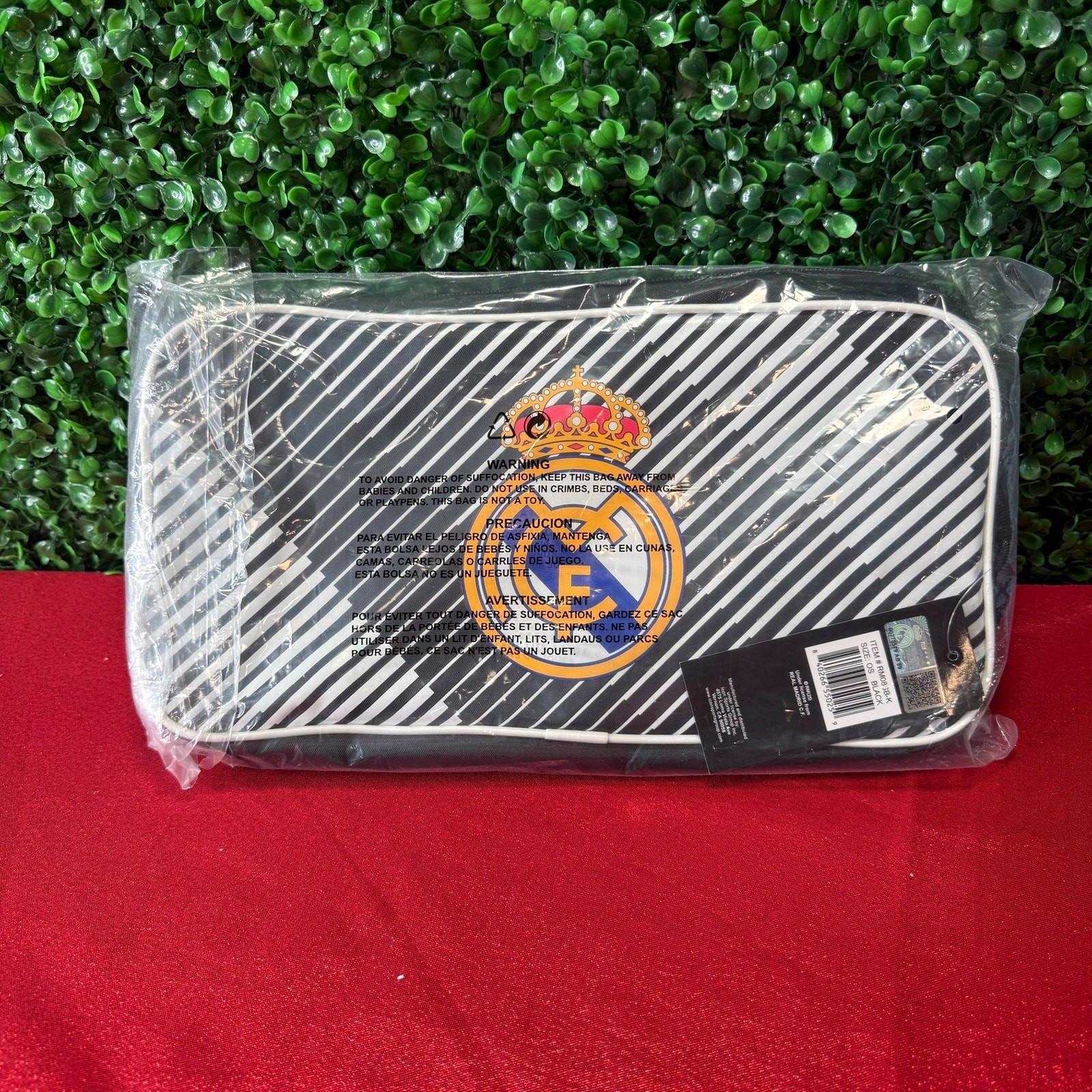 New Real Madrid Soccer Shoe Bag Icon Sports Black White Official Spots Gift