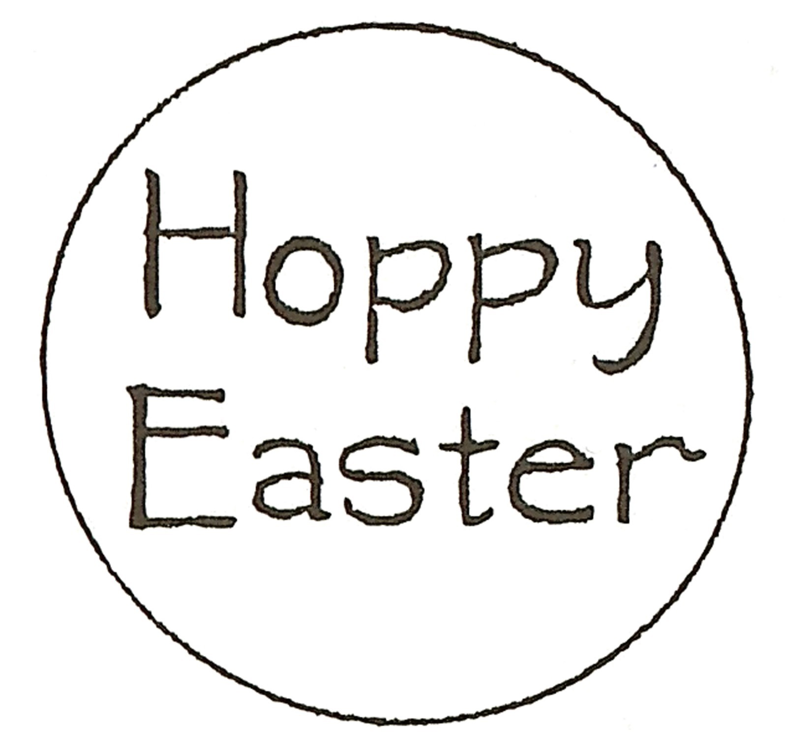 HOPPY Easter Text, Wood Mounted Rubber Stamp NORTHWOODS - NEW, A7952