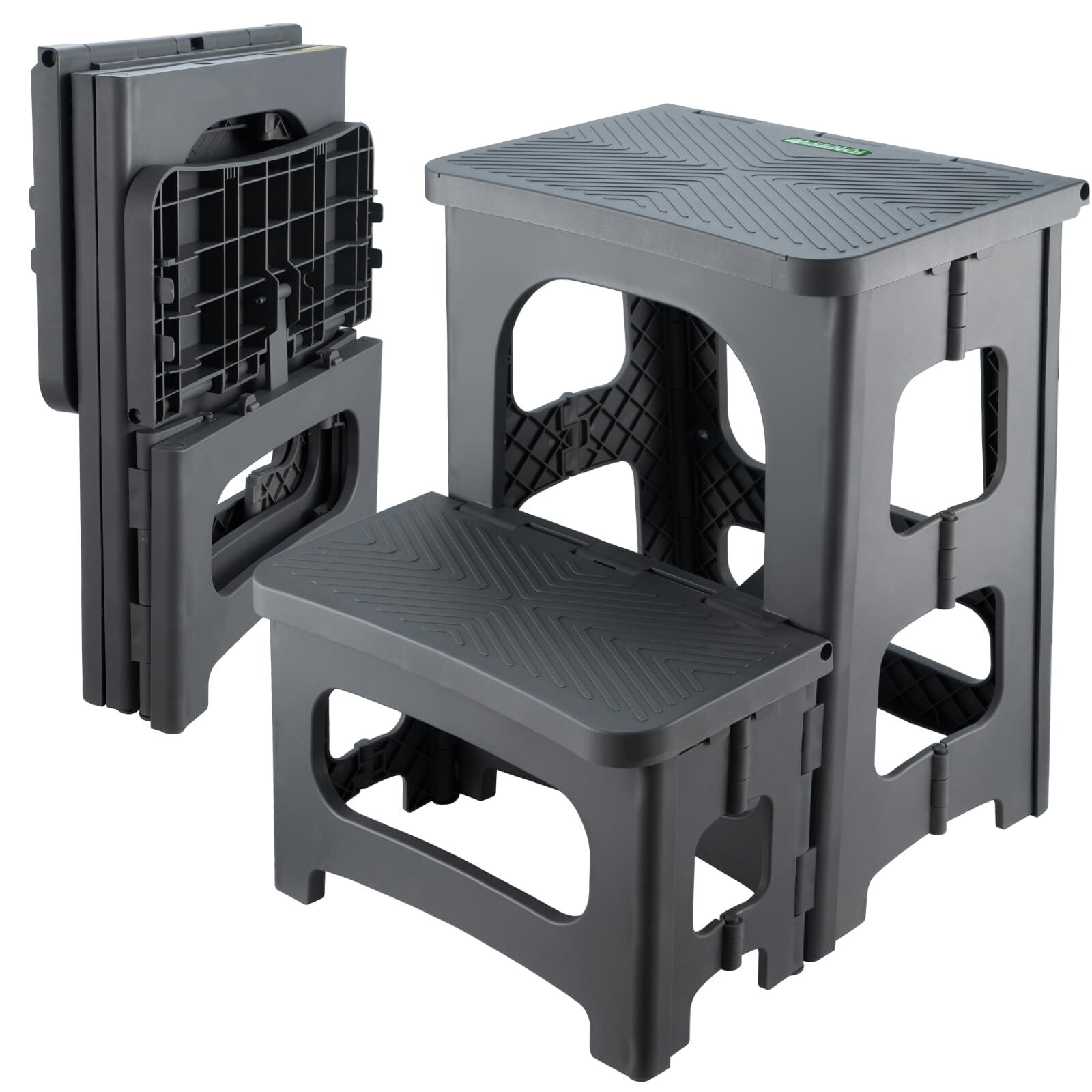 Folding 2-Step Stool for Adults Kids Non-Slip Collapsible Portable Step Stool...