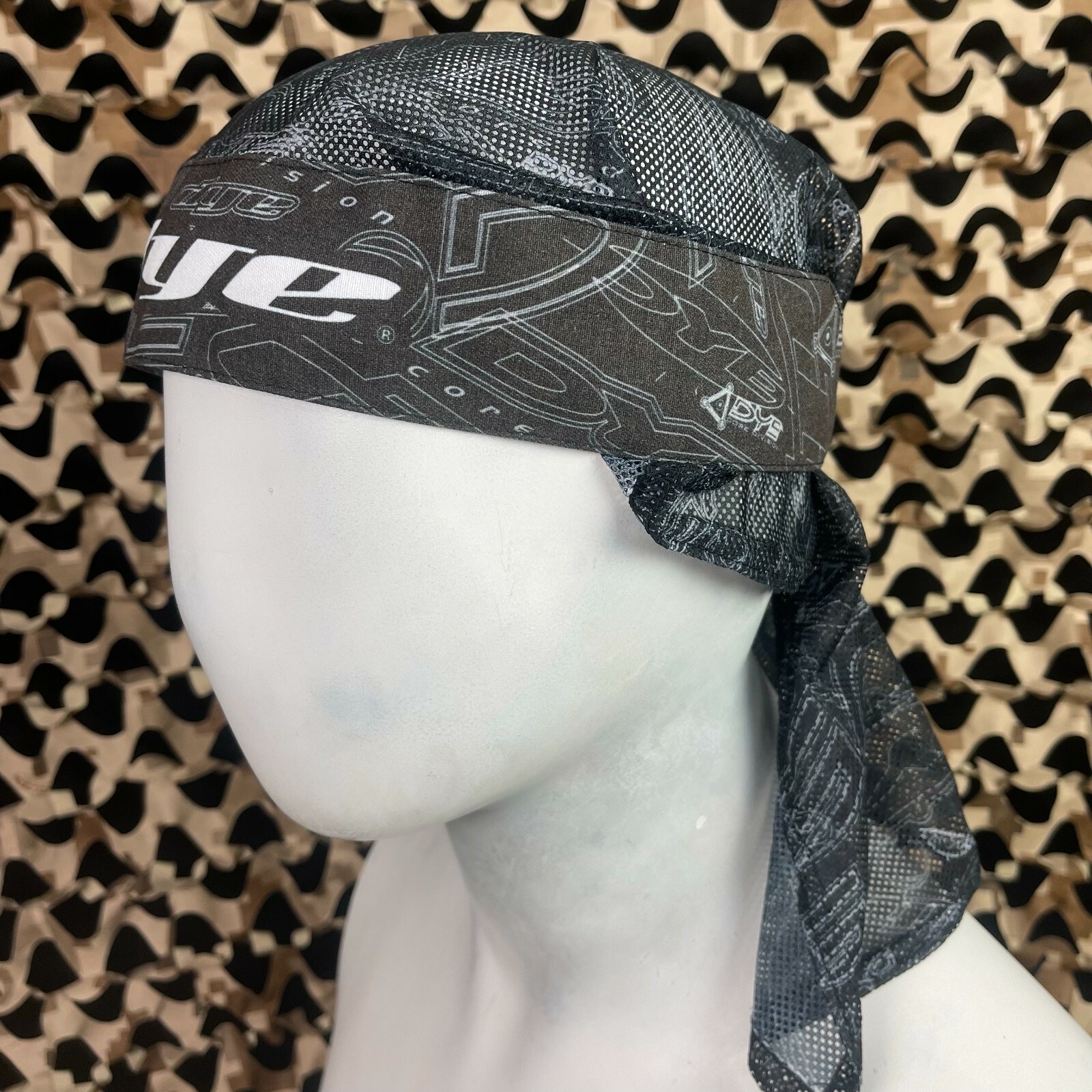 NEW Dye Head Wrap - LogoFlauge Black/Grey