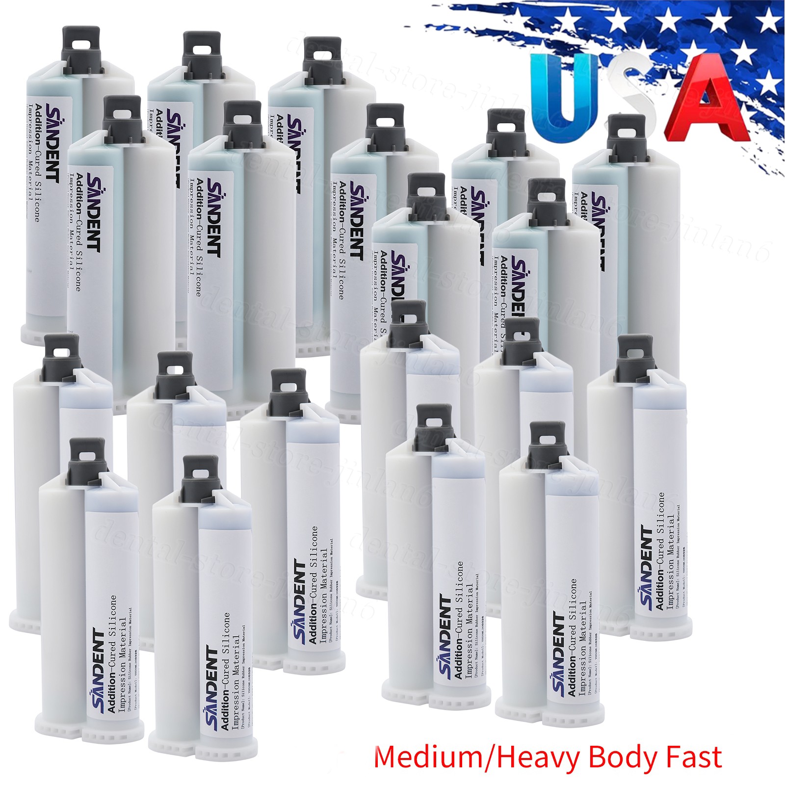 8 Sets Dental Impression Material VPS PVS-Medium/Heavy Body Fast Set 50ml USA