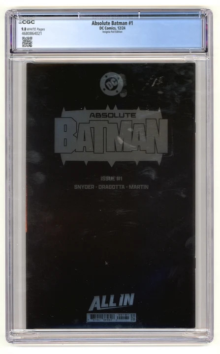 Absolute Batman: #1 [Logo Foil 1st Print CGC 9.8 CVR E] 2024