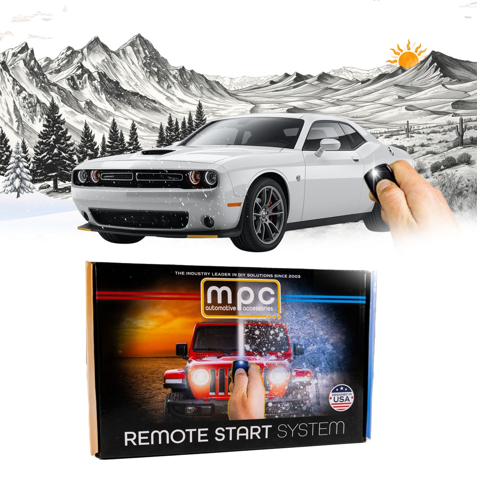 Remote Start Kit For 2018 Dodge Challenger | Plug and Play | 3X Lock To Start