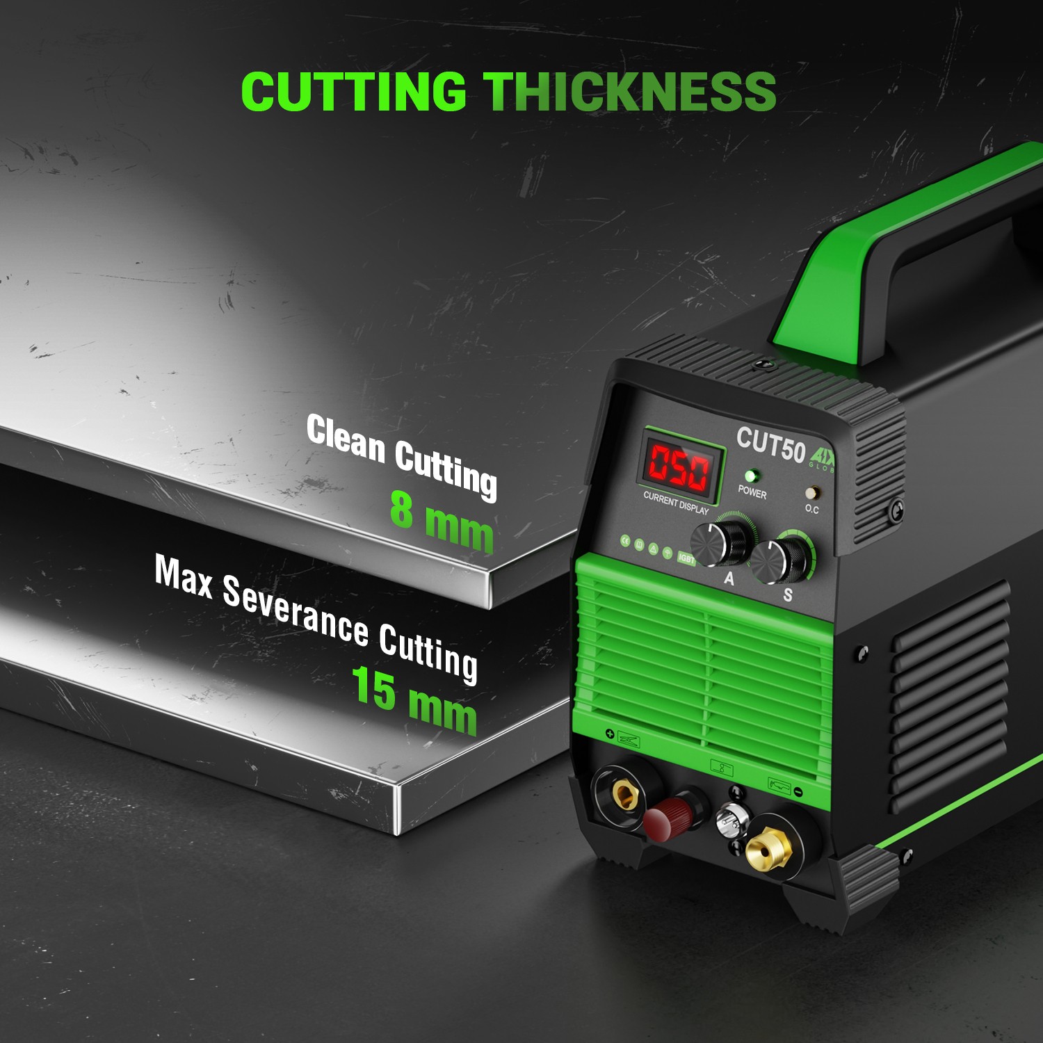 Plasma Cutting Machine HF 50A Non-Touch Pilot Arc Plasma Cutter 110/230V &Helmet