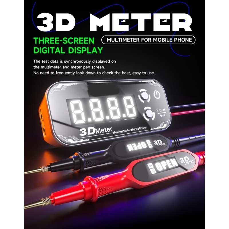 Tripled Screen Multimeter Mobile Repair Capacitance Resistance Voltage Measure