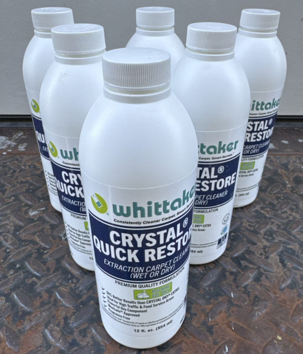 LOT OF 6 Whittaker Crystal Quick Response, 12 oz. Extraction Carpet Cleaner