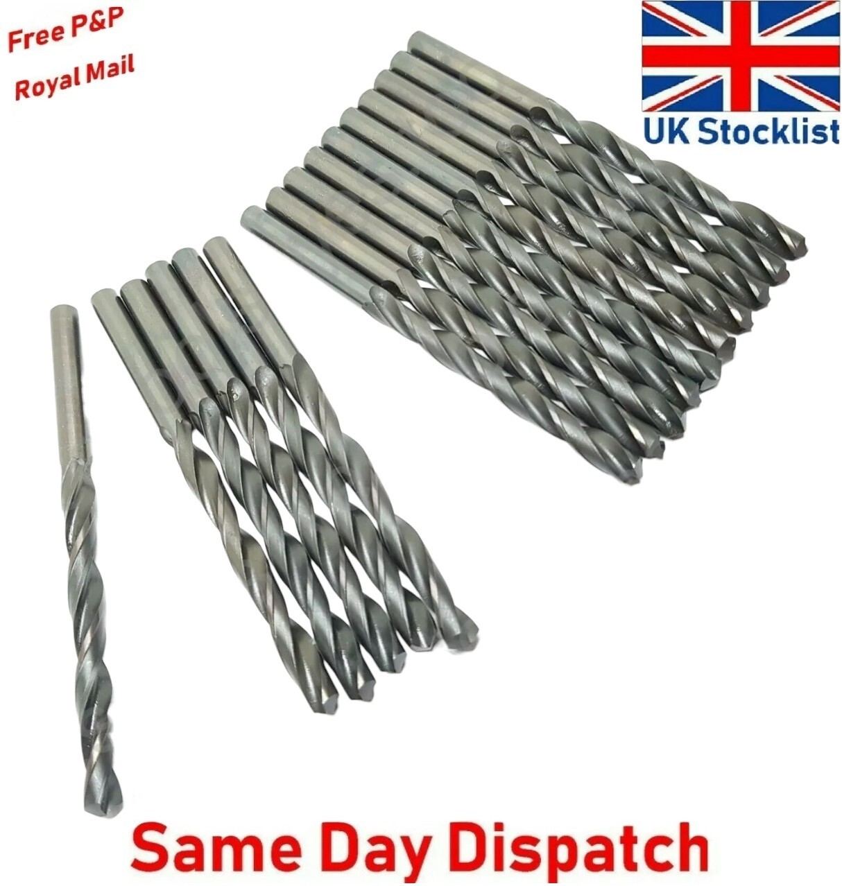 HSS Jobber Drills High Quality 1/4" x 60mm x 101mm Variation SALE x1 x5 x10 1/4"