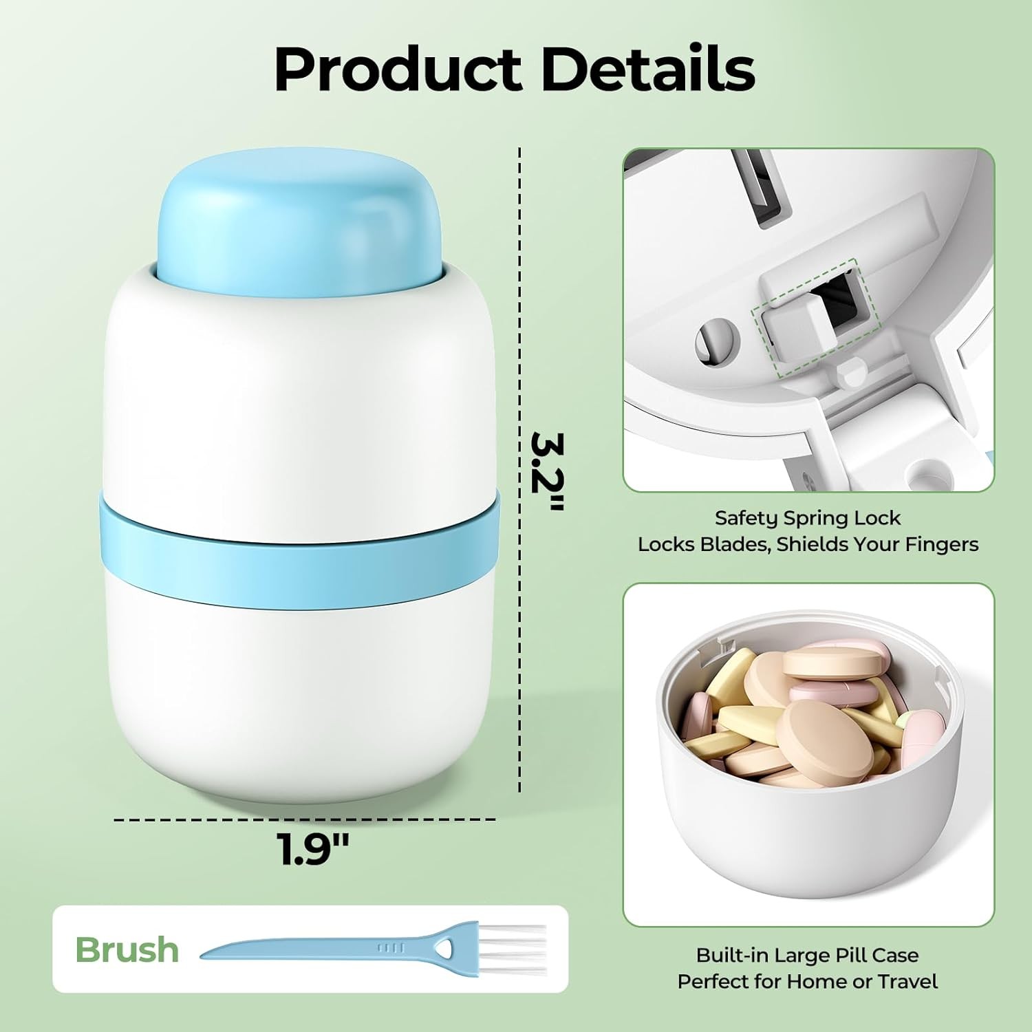 Pill Cutter Splitter for Small and Tiny Pills, Pill Cutters for Small or Large