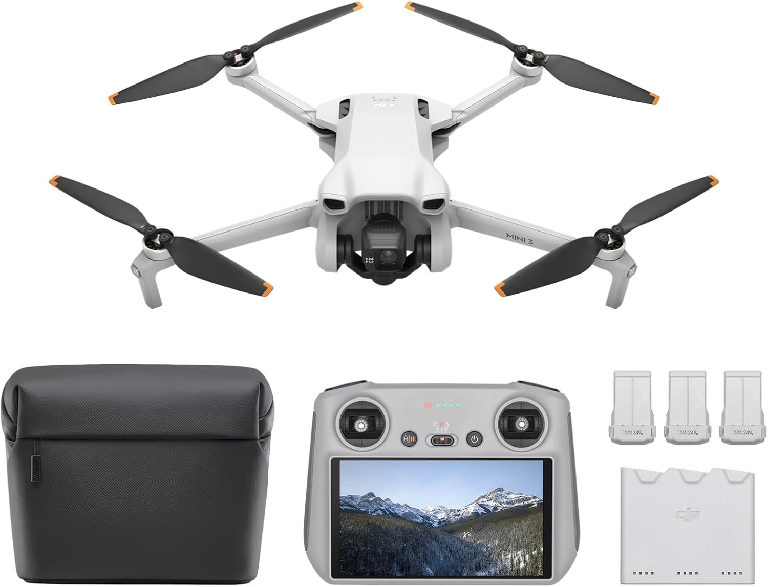 DJI Mini 3 Fly More Combo Drone (DJI RC),4K Camera Drones Adults,3 Batteries