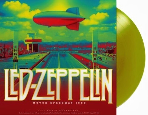 RARE LED ZEPPELIN  RECORD ALBUM "MOTOR SPEEDWAY 1969", YELLOW VINYL , SEALED