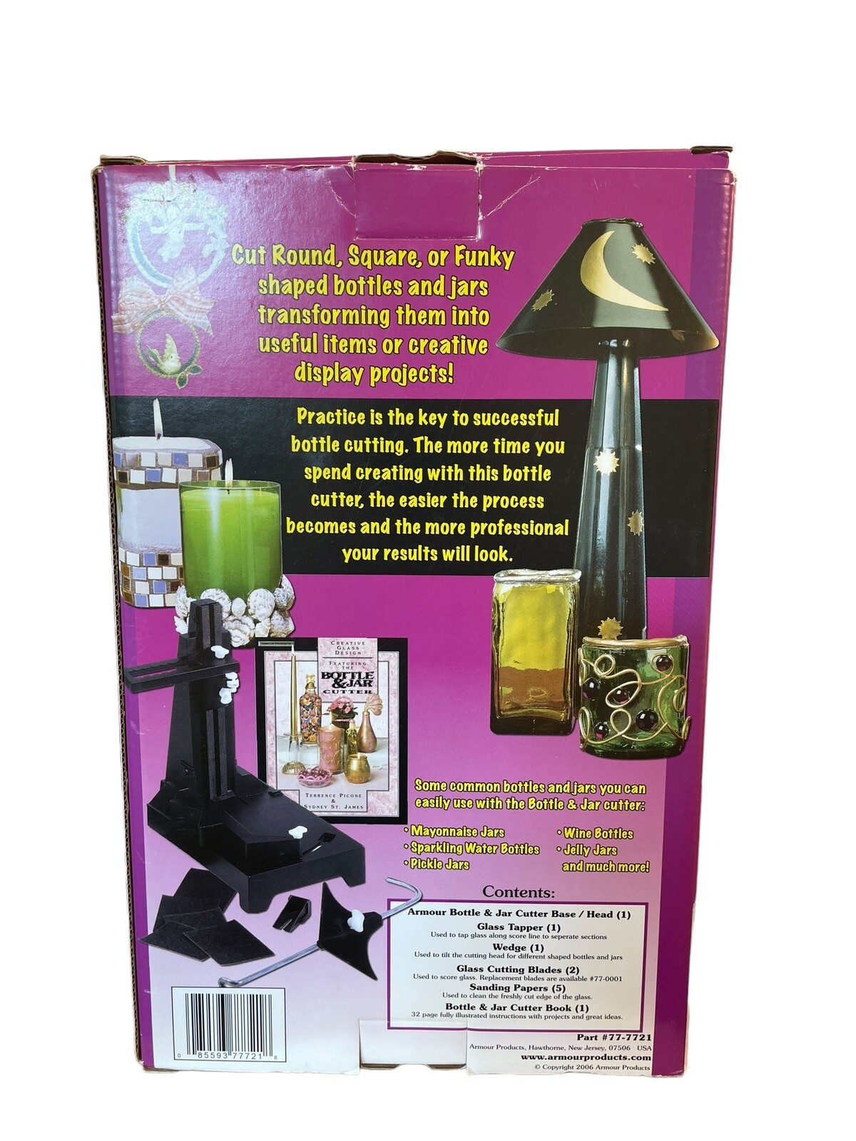 New Armour Bottle & Jar Cutter With Book For Handcrafted Creative Projects Mint