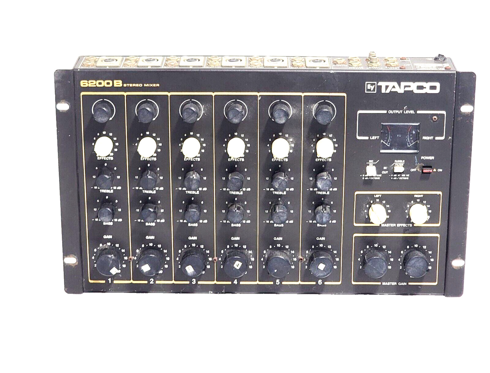 VTG TAPCO 6200B Professional Audio Mixer 6 Channel Powers On For Parts Or Repair