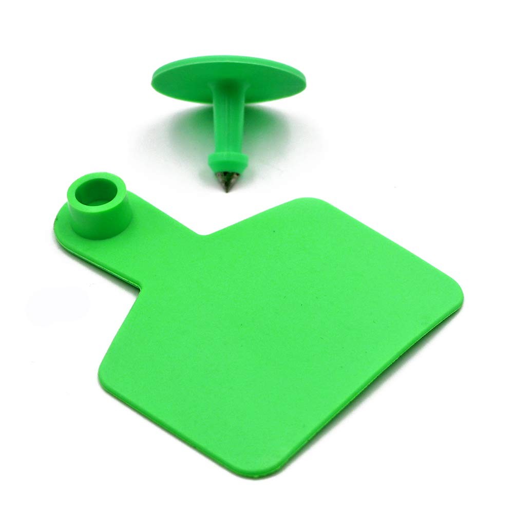 ZHEQOGZH Blank Ear Tags for Cattle Tags, Hogs, 200 Piece Set, Green