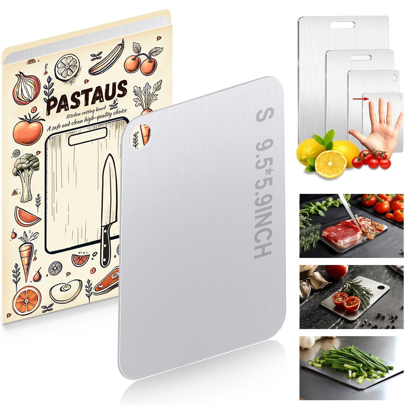 Stainless Steel Cutting board, Double sided Steel Cutting boards for Kitchen ...
