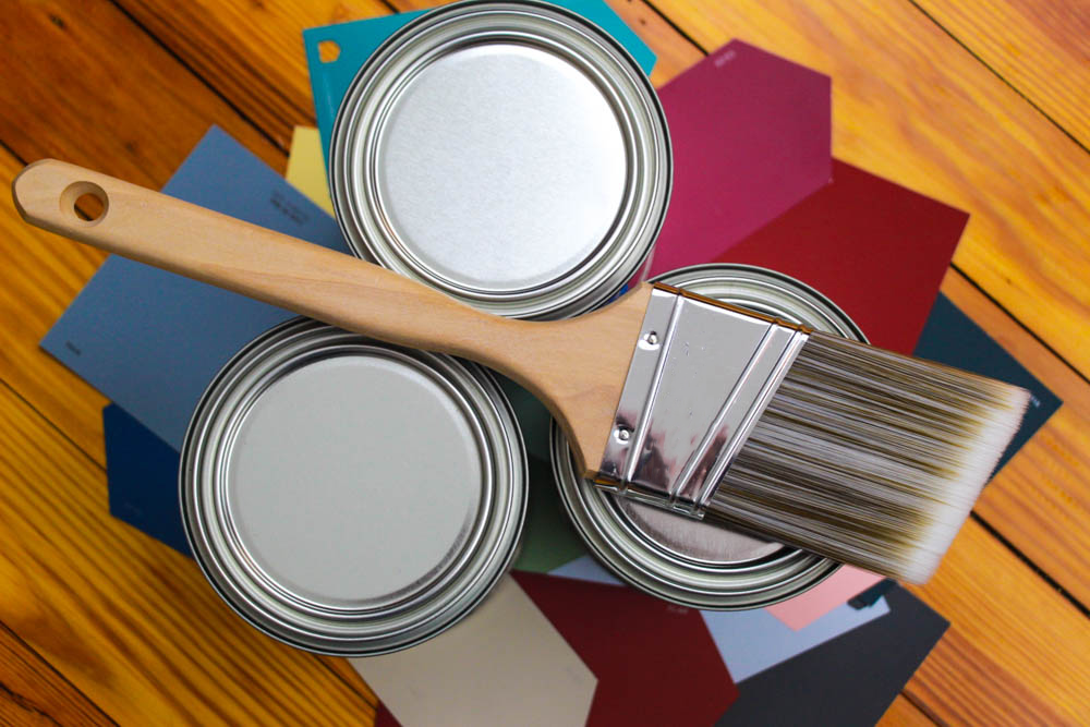 2 Pack House Wall,Trim Paint Brush Set Home Exterior or Interior Brushes