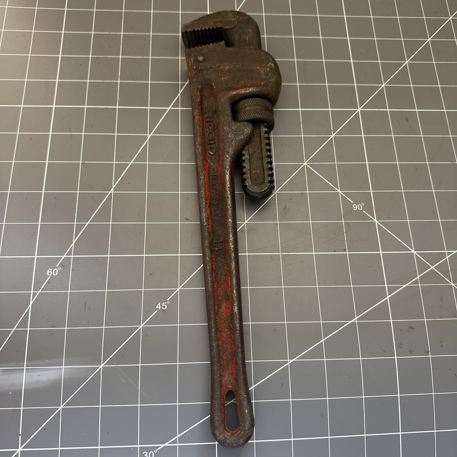 Vintage RIDGID 14 Inch Heavy Duty Pipe Wrench USA