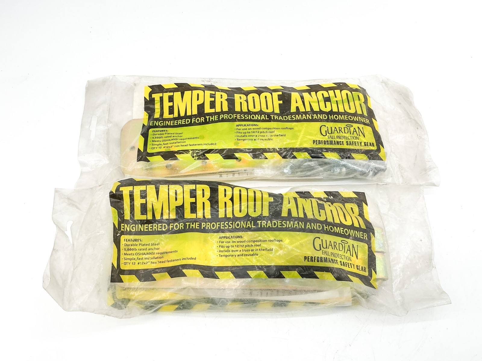 New Lot of 2 Guardian 31XR01 Temper Roof Anchor 5000LB Rated 00455