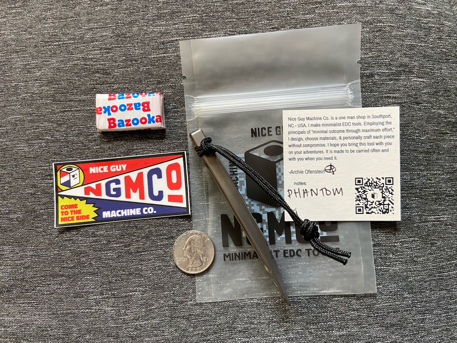 NEW! Nice Guy Machine Co. The Phanton Prybar
