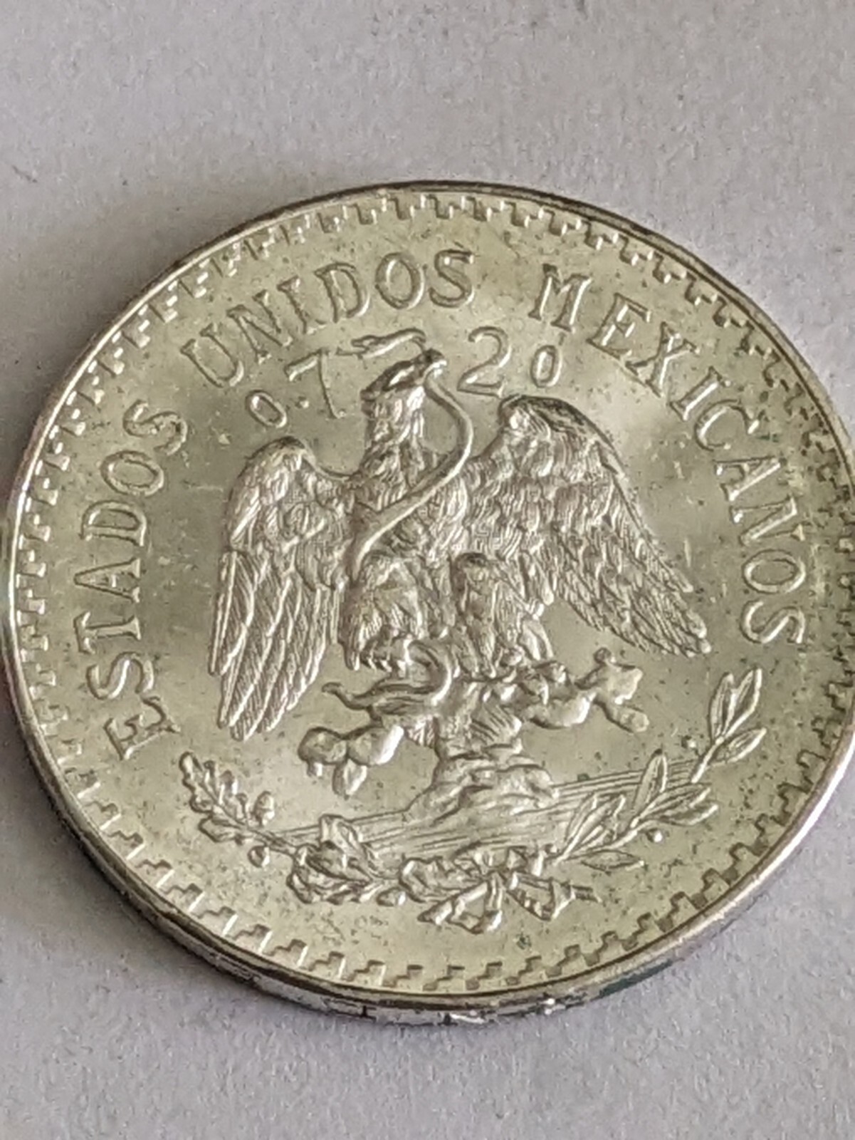 1935-M MEXICO CAP & RAY SILVER UN PESO, Brilliant Uncirculated