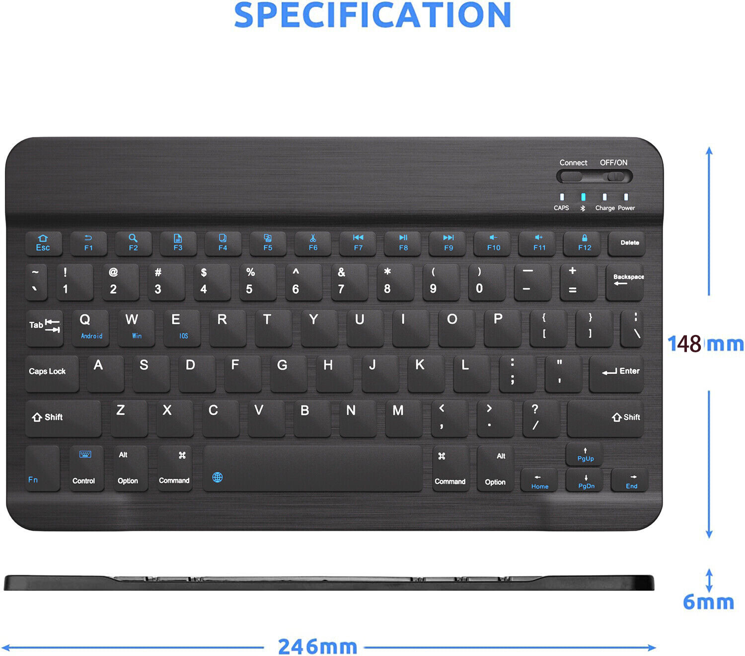 Wireless Bluetooth Keyboard and Mouse Waterproof For Apple iPad Mac PC Computer