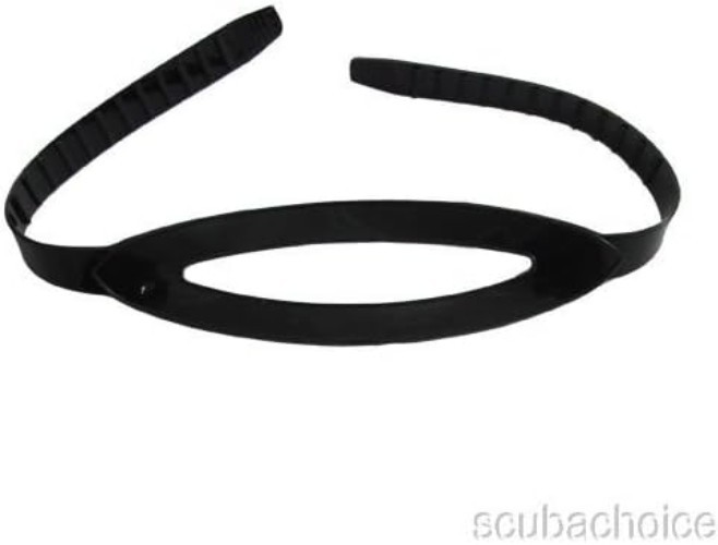 Black Silicone Strap for Diving Masks One Size Durable and Comfortable