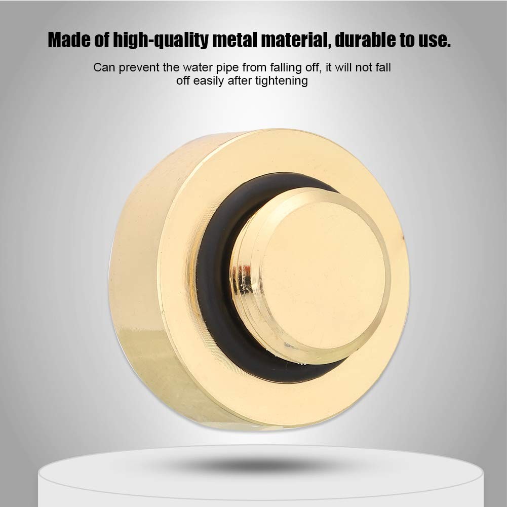 Gold Metal Reservoir Stop Plug Fitting for PC Computer Water Cooling System