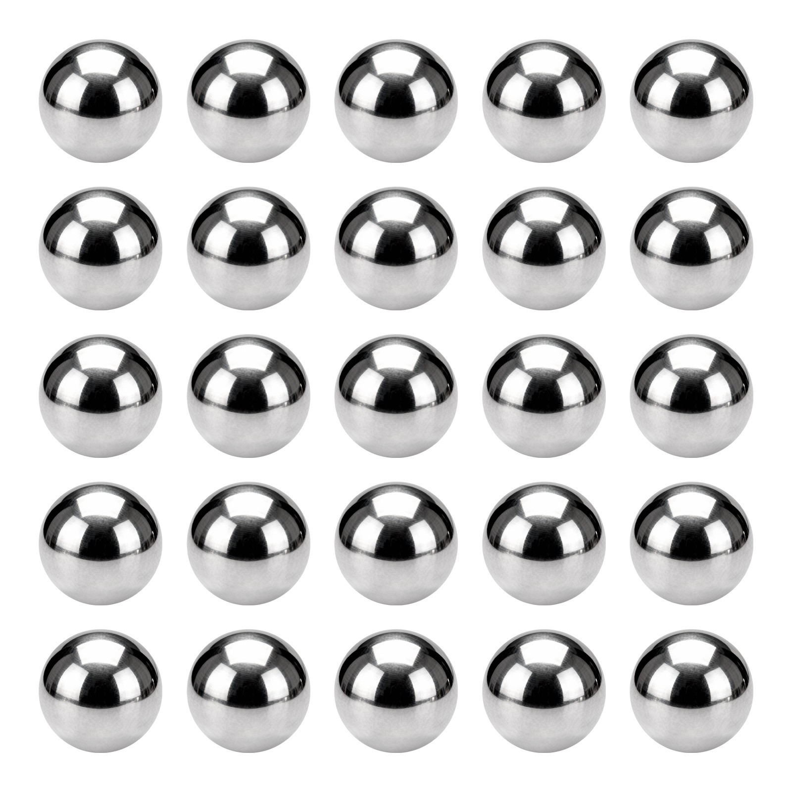 25Pcs 9mm Bearing Balls, 316L Stainless Steel G200 Precision (Mirror Polished)