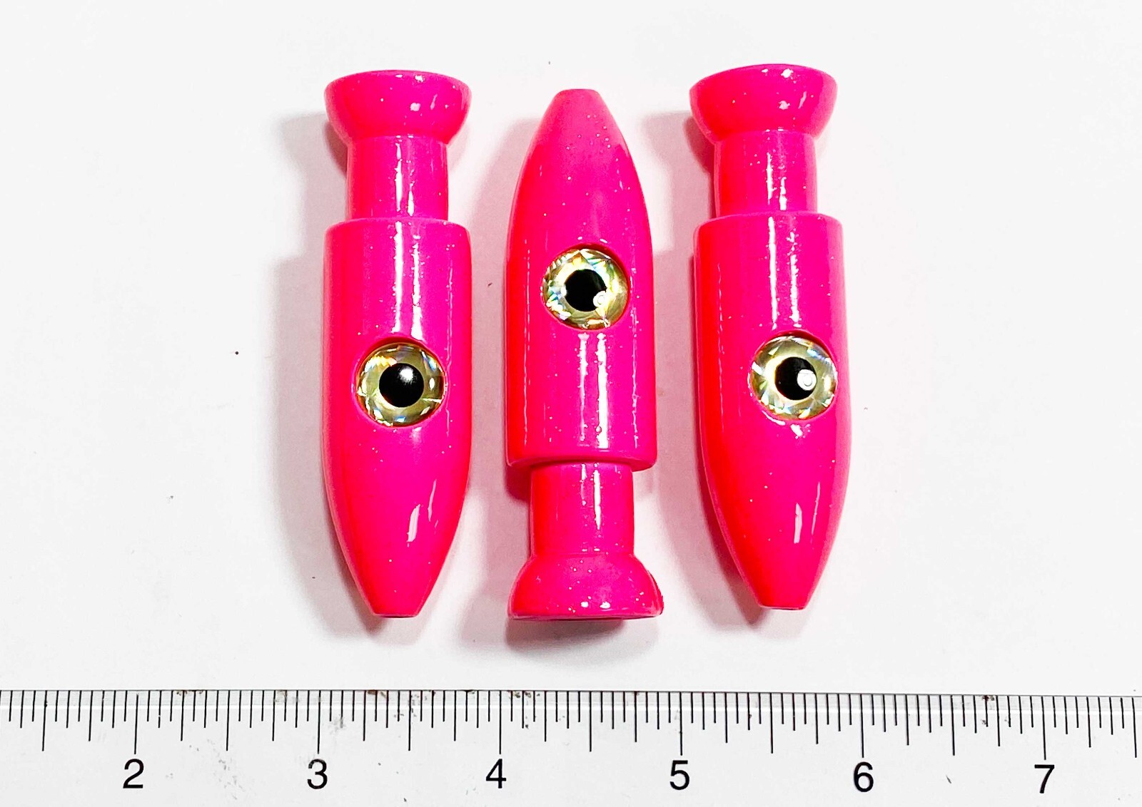 Bullet Lead Sea Witch Lure Heads Hot Pink 180 gram Package of 3 for Fishing